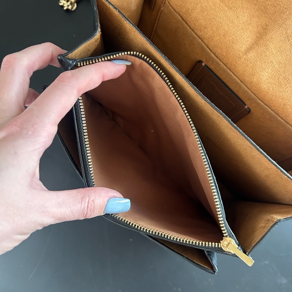 Coach Klare Diary Embroidered Black Leather Crossbody Bag C8283 - Picture 11 of 15